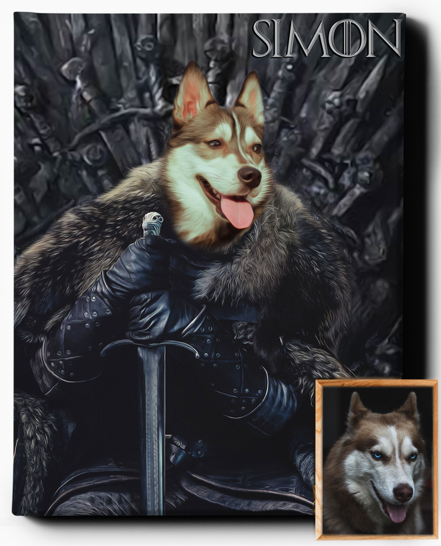 The North King | Custom Pet Portrait | Custom Royal Portraits - Regal Pawtraits