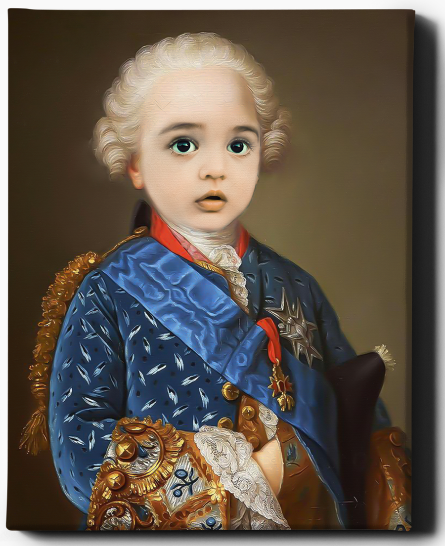 Little Lord | Custom Royal Portraits | Custom Gift for Him - Regal Pawtraits