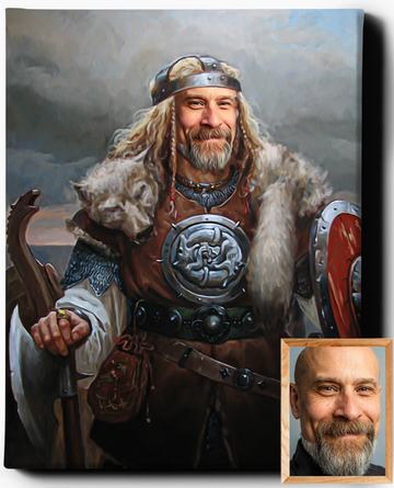 The Viking | Custom Viking Portrait | Custom Gift For Him - Regal Pawtraits