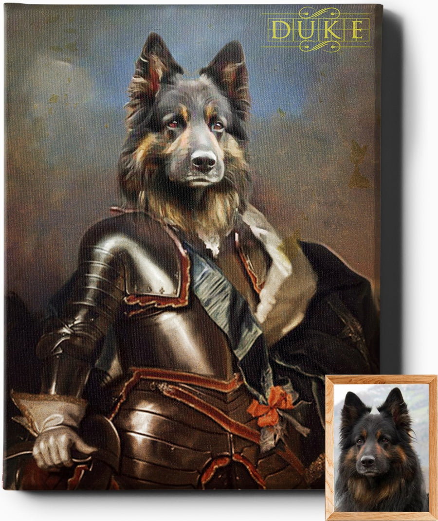 THE KNIGHT | CUSTOM PET PORTRAIT | REGAL PAWTRAITS - Regal Pawtraits