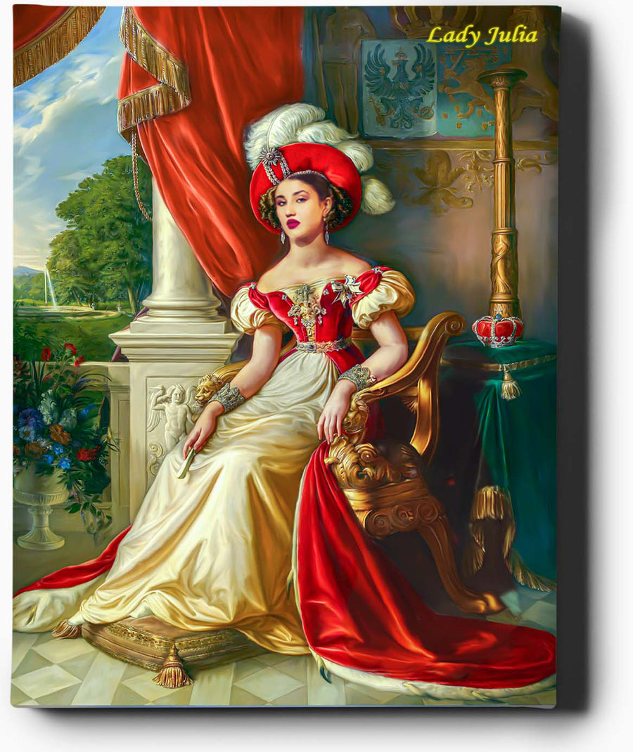 Custom Royal Portraits | The Regal Queen II | Custom Gift For Her - Regal Pawtraits