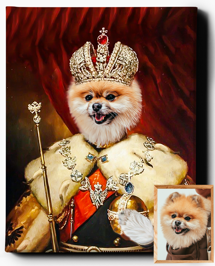 The Majestic Pet | Custom Pet Portrait | Custom Royal Portraits - Regal Pawtraits